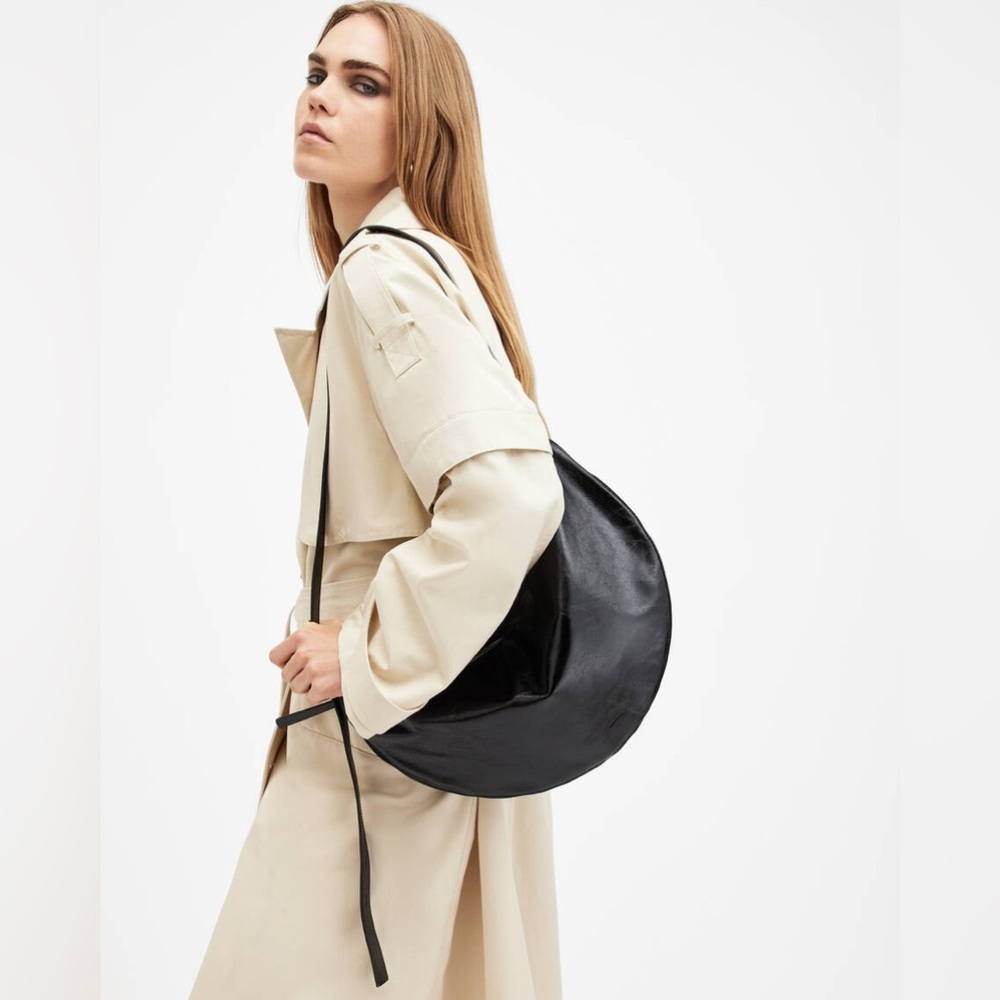 All Saints Half Moon Leather Shoulder Bag 🖤